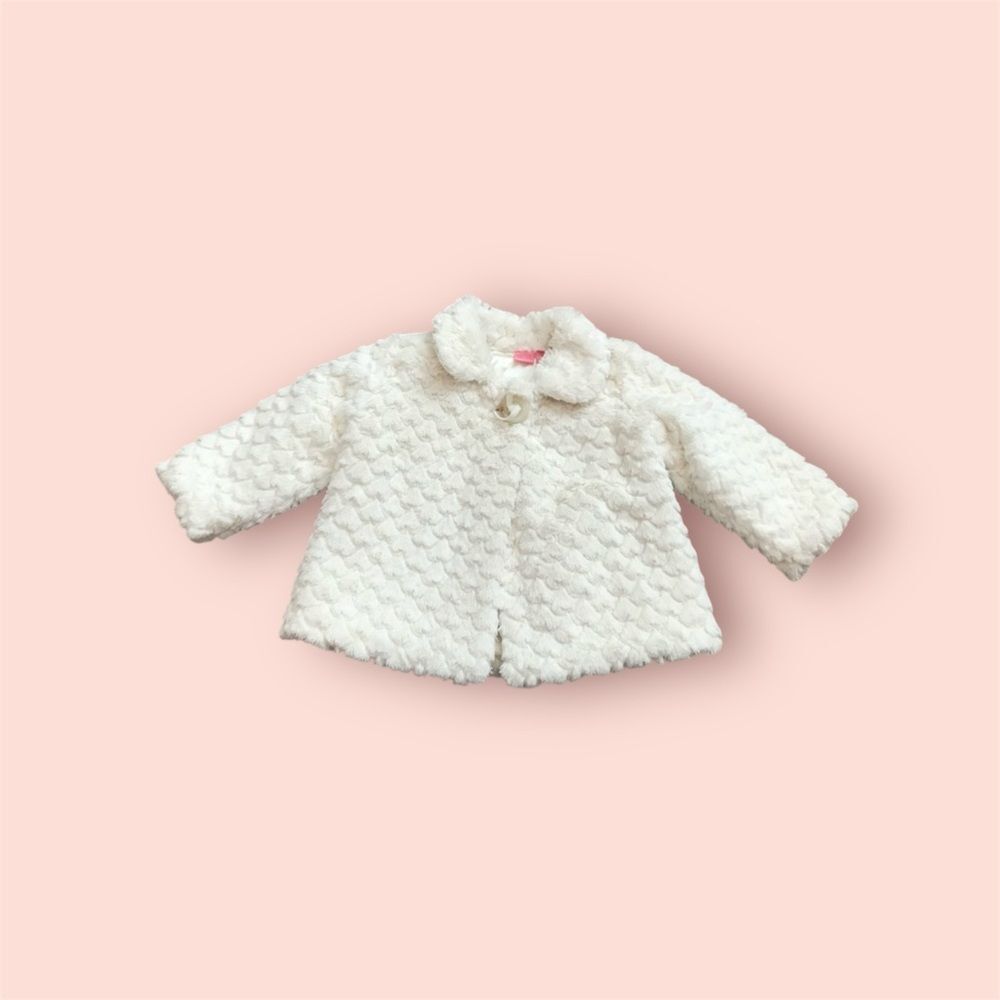 The Children’s Place Baby Girl Faux Fur Cape Coat Sz 3 - 6 months